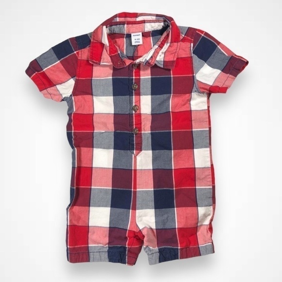 Old Navy Short Sleeve Red  Romper - Picture 1 of 4